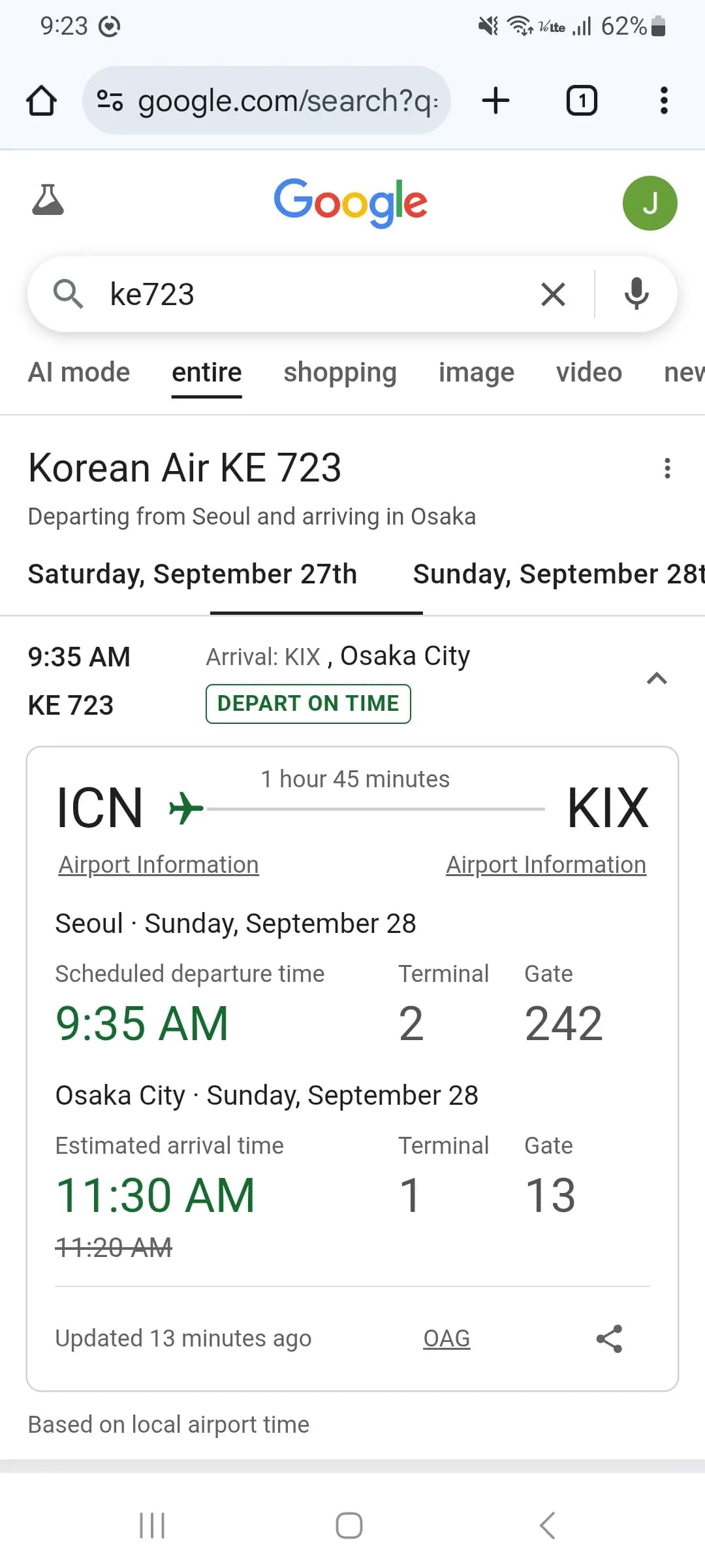 Check airport terminal