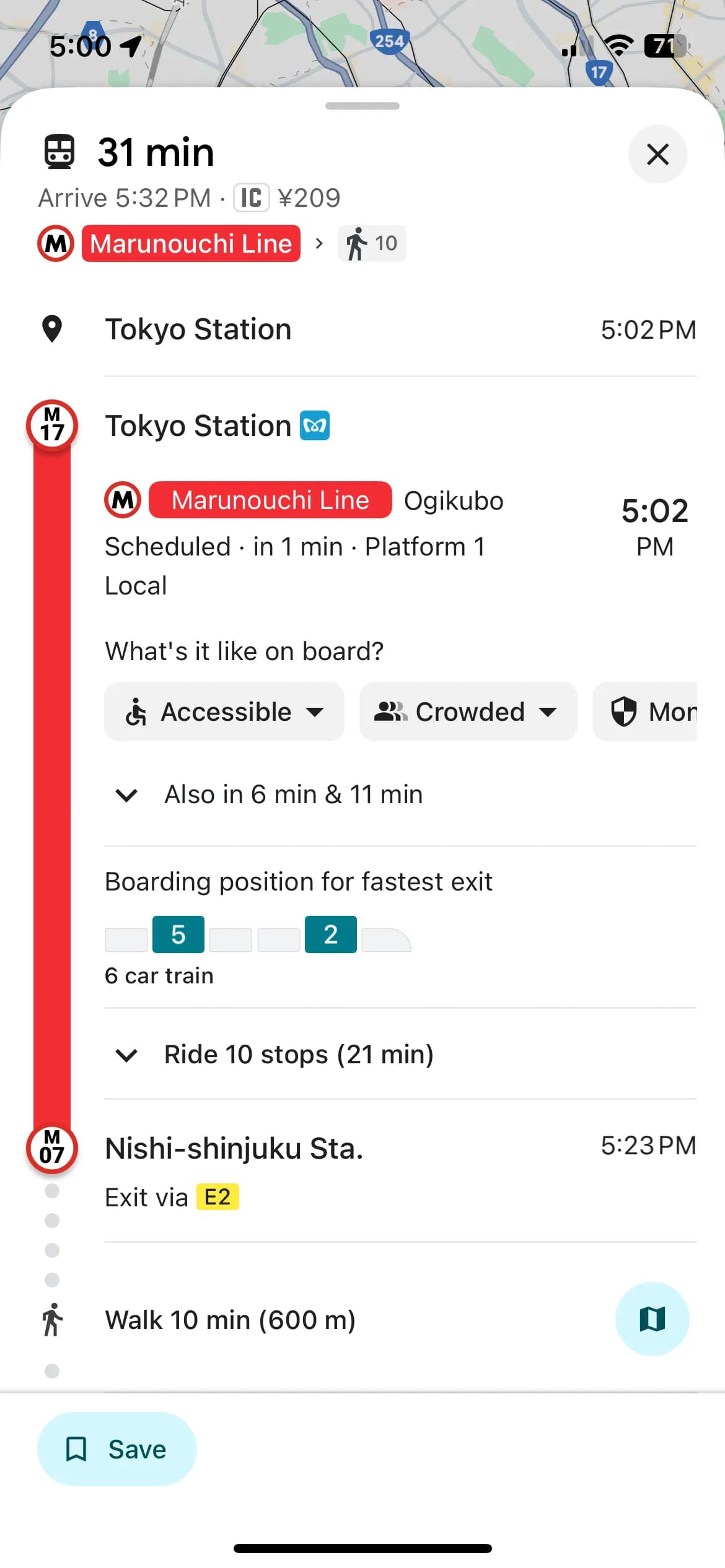 Japan Subway Exit Numbers Example