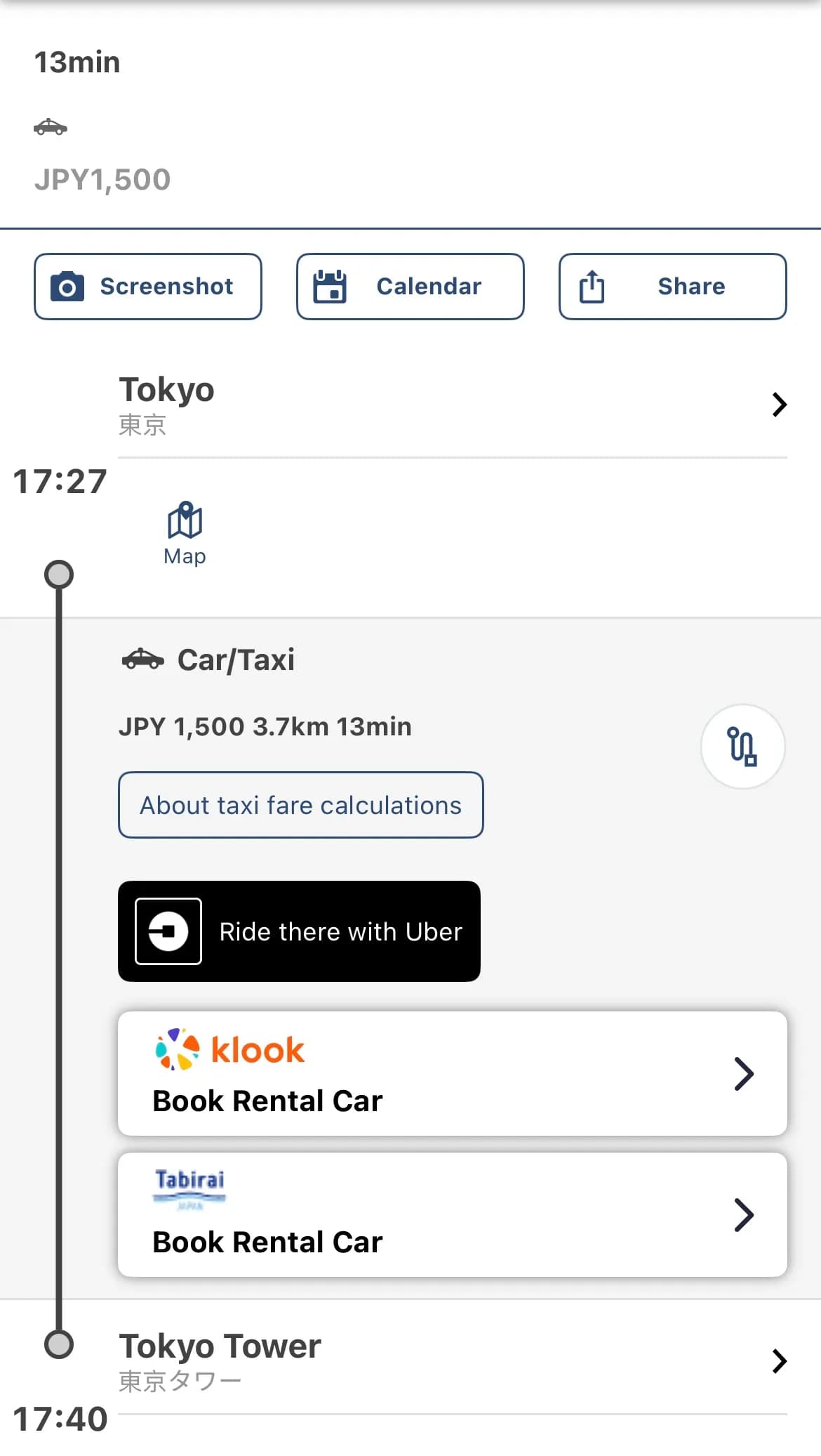 Japan Taxi Fare Search