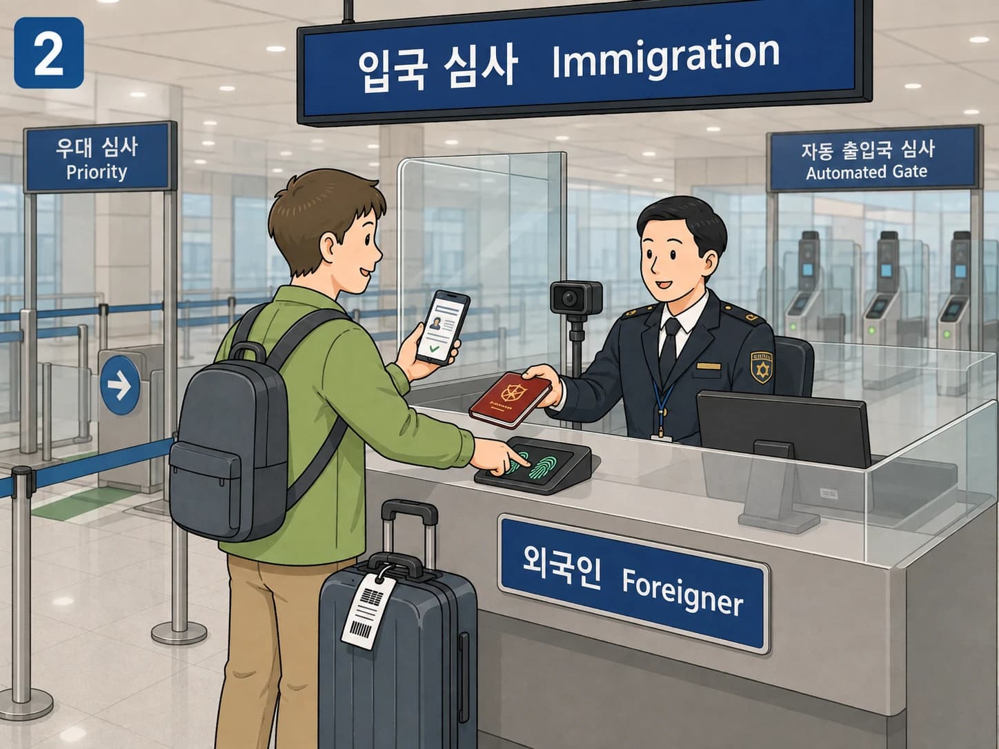 ขั้นตอนการเดินทางเข้าประเทศเกาหลี