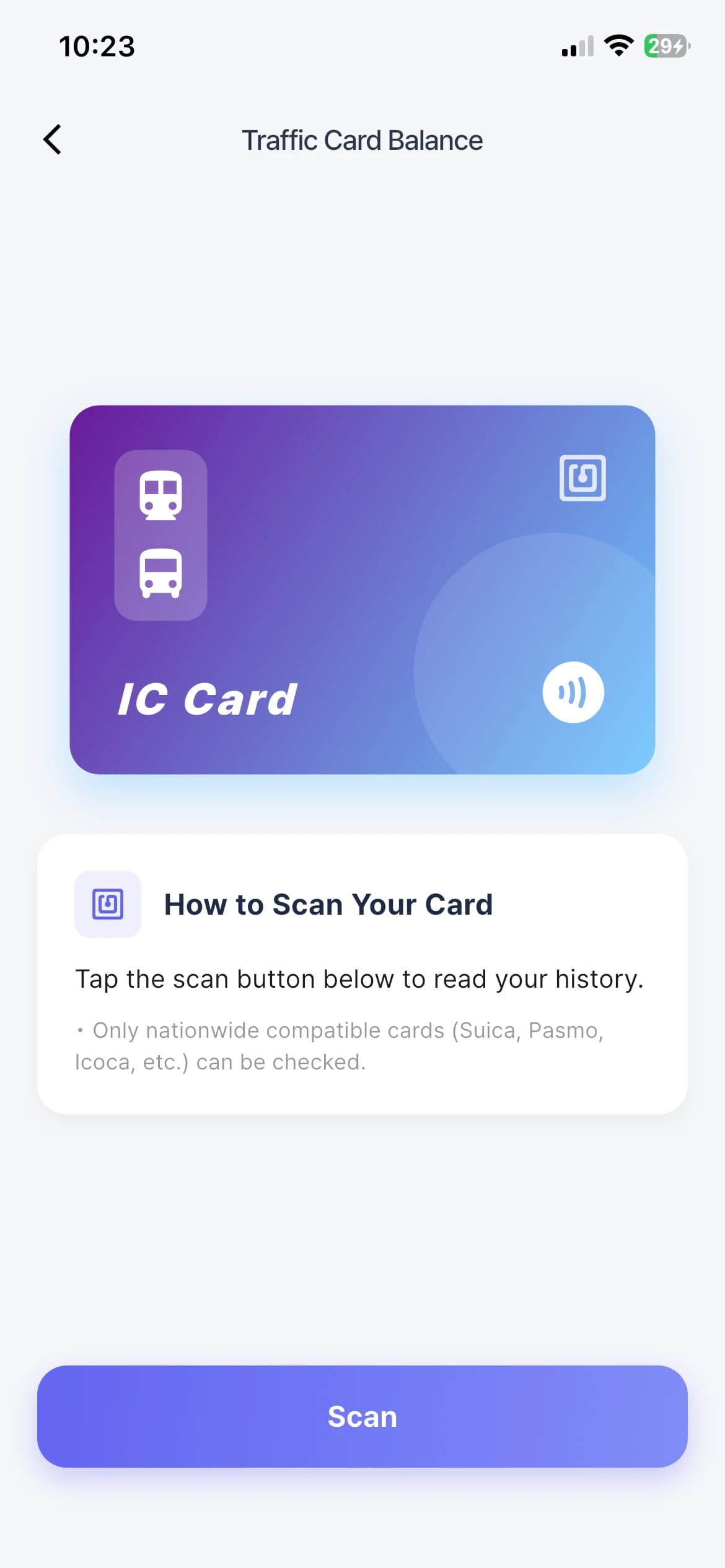 Transit Card Balance