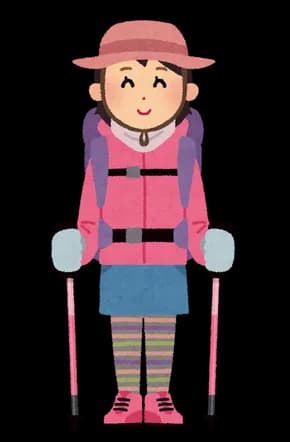 등산 장비 착용 예시