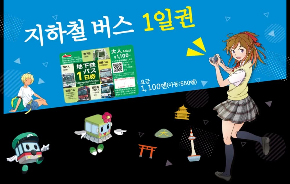 교토 지하철 버스 패스