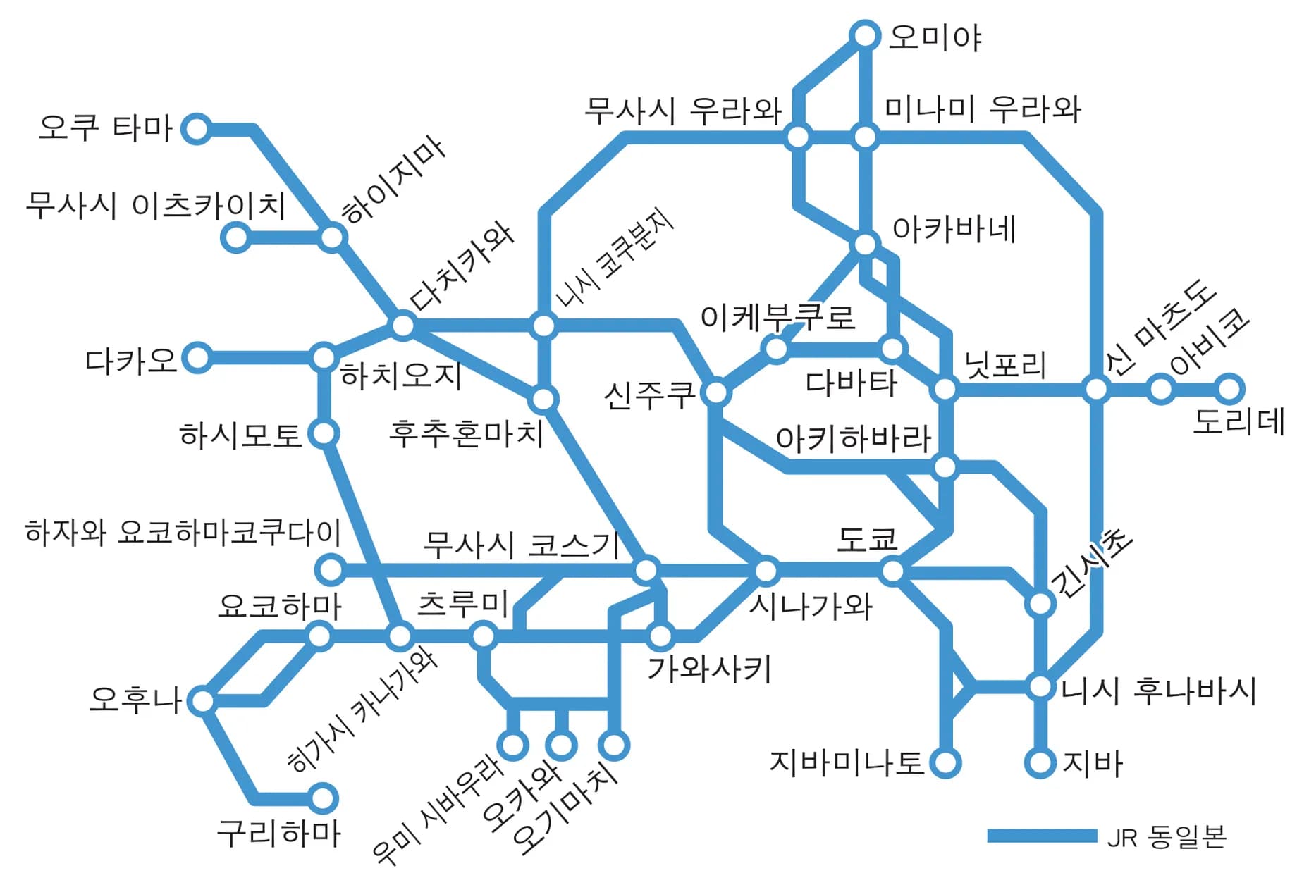 나리타 익스프레스 노선도