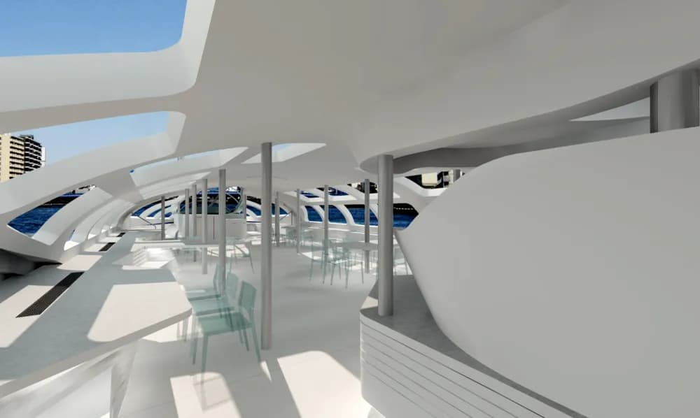 오다이바 수상버스 내부